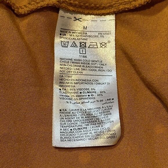 Old Navy Long Sleeve Midi Orange and White Polka Dot Medium Dress Size M - Picture 6 of 8